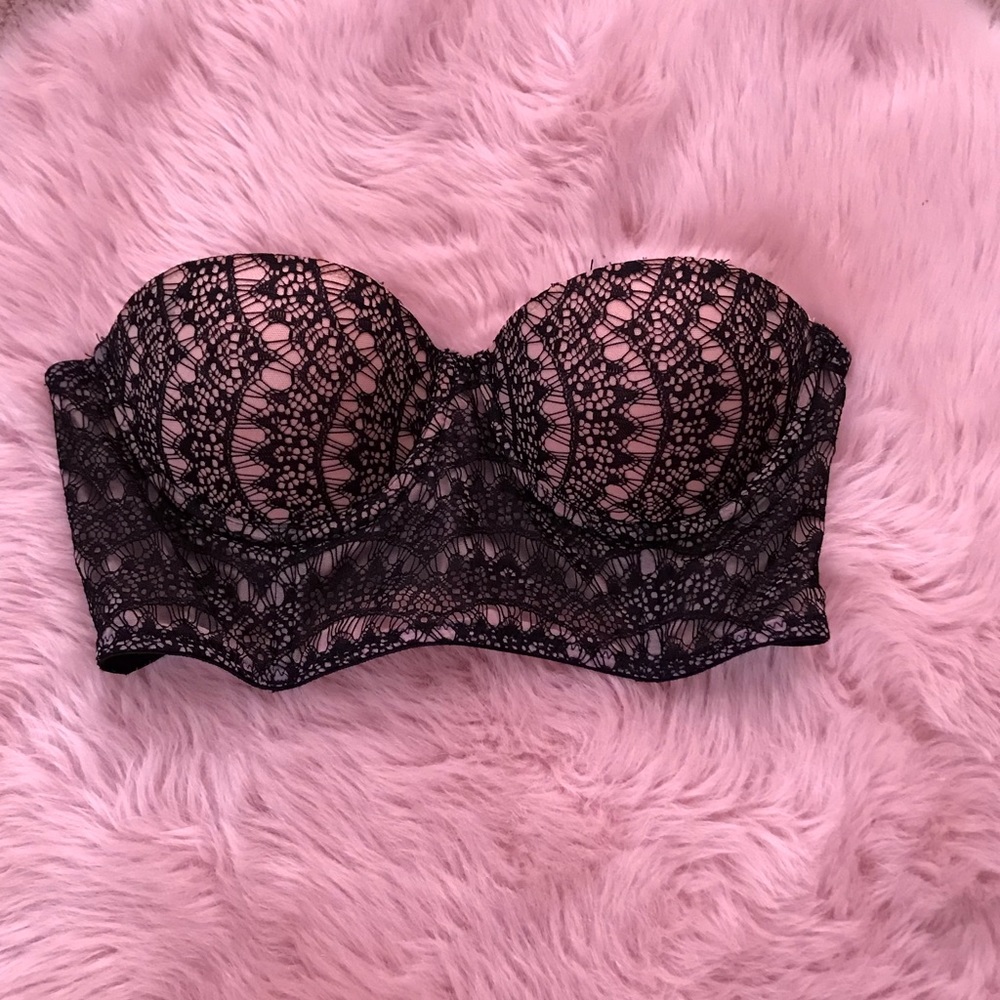 Gorgeous lace overlay strapless bralette forever21